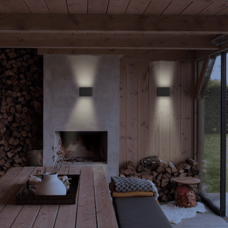 LED Wandlamp -Rechthoek-Grijs-10W -IP65