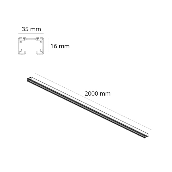 1-fase-rail-2-meter-afmeting