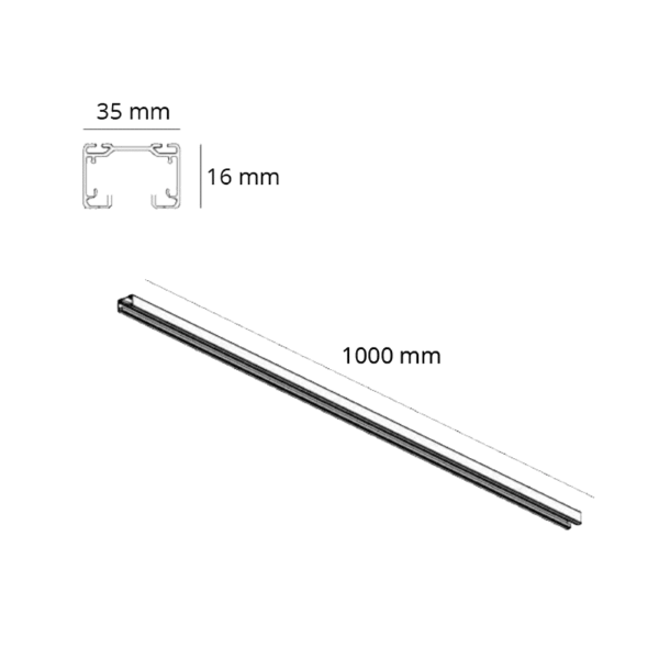 1 FASE RAIL | 100CM | WIT - Afbeelding 2