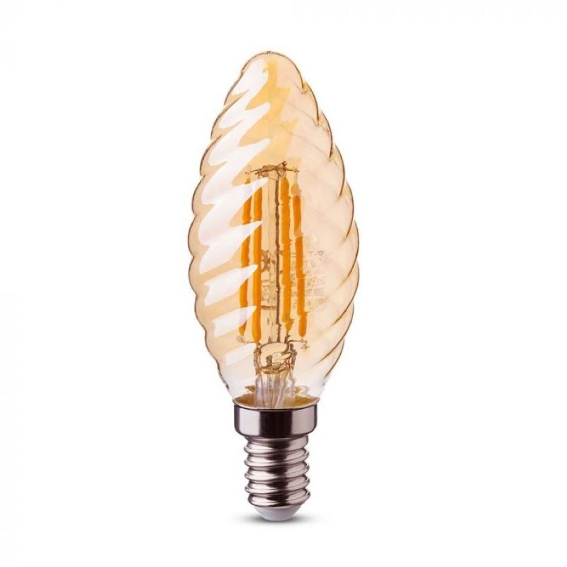 led-kaarslamp-amber-glas