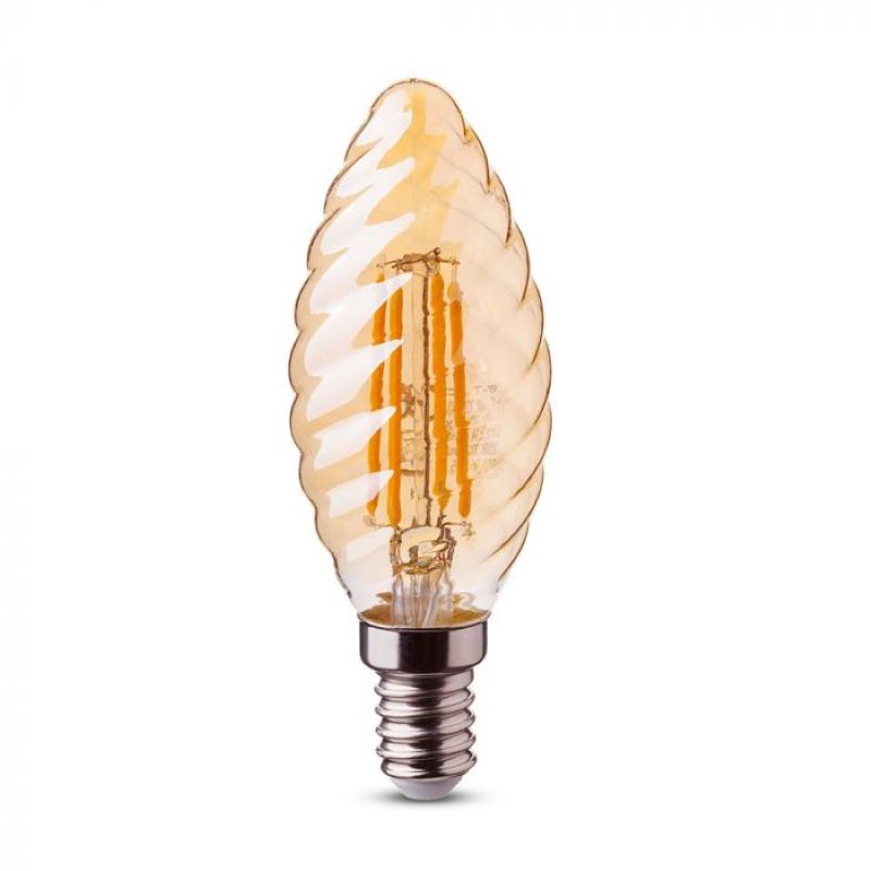 led-kaarslamp-amber-glas