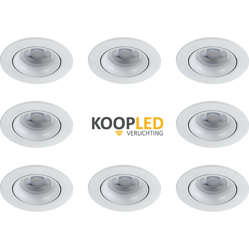led-inbouwspots-set-wit-kantelbaar-2700K-8-stuks