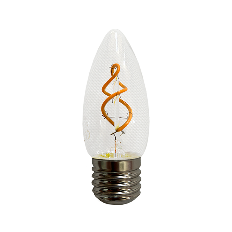 LED FILAMENT | E27 | KAARSLAMP | DIMBAAR | CLEAR | 2W - Afbeelding 3